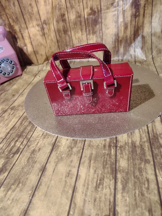 Vintage Red Women's Structured Top-Handle Bag - Picture 1 of 7